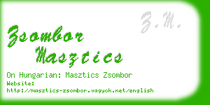 zsombor masztics business card